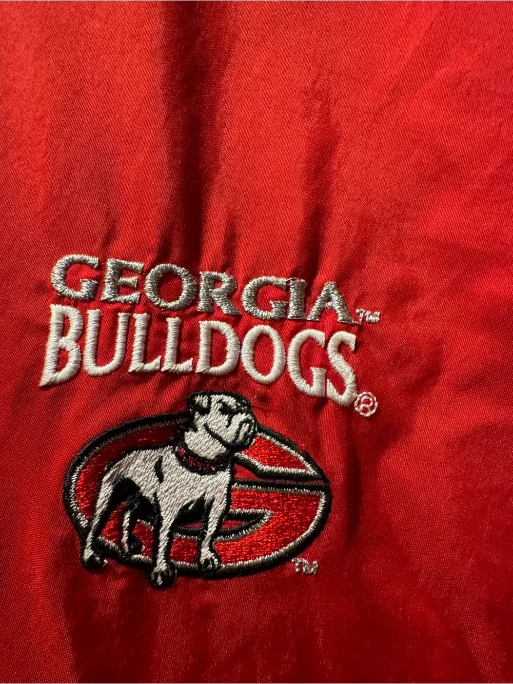 STARTER Red Georgia Bulldogs Pullover Hooded Jacket